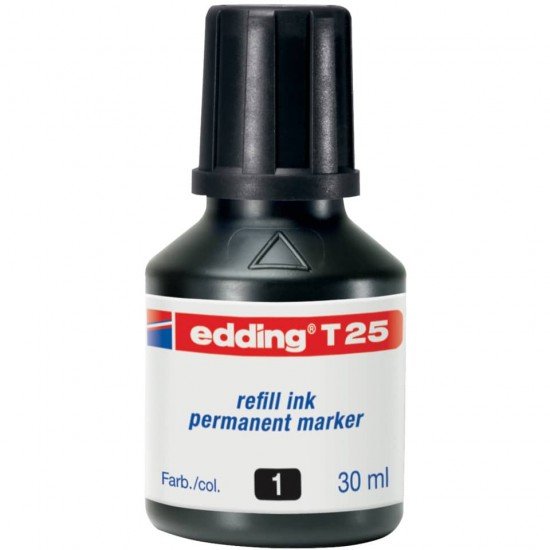 Inchiostro permanente per ricarica edding T 25 nero - 30 ml E-T25 001