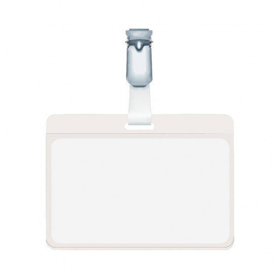 Portanomi con clip DURABLE tasca aperta trasparente inserto 60x90mm conf. 25 - 810619
