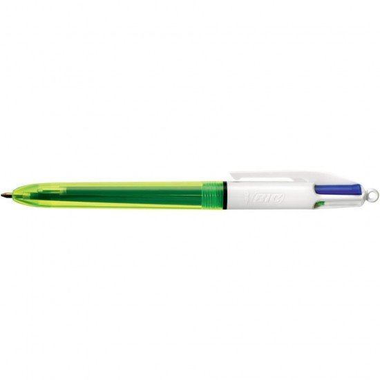 Penne a sfera a scatto BIC 4 Colours Fluo M/L 1/1,6 mm assortiti 982868