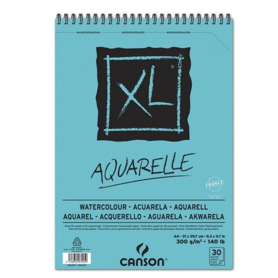 Album spiralato CANSON XL Watercolour bianco 300 g/m² 30 fogli A4 C400039170