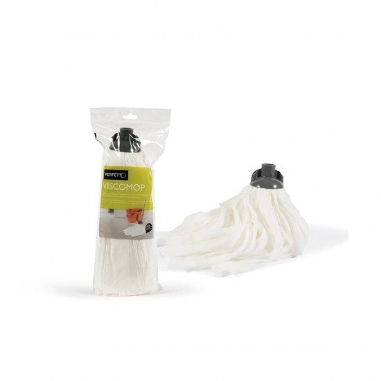 Mop in viscosa Perfetto Factory 160 gr. bianco / coccia grigia 0028C