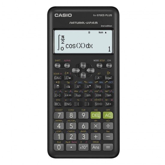 Calcolatrice scientifica Casio FX-570ES PLUS con 417 funzioni. Ammessa alla Maturità - FX-570ESPLUS-2WETV