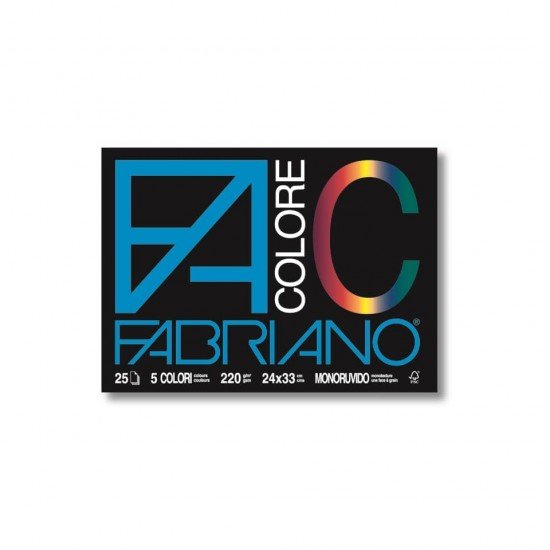 Album da disegno Fabriano FACOLORE 33x48 cm 220 g/m² 25 5 colori 65251533