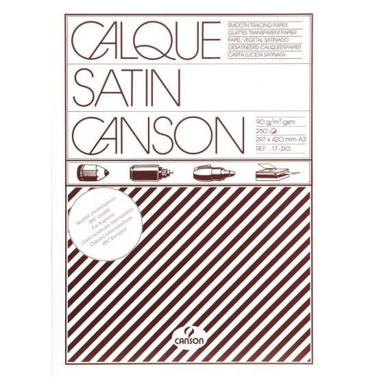 Carta lucida Canson Calque Satin 90/95 g/m² A3 Conf. 250 pezzi - C200017310