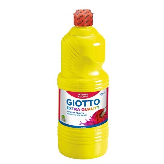 Tempera a base d'acqua GIOTTO Extra Quality flacone 1 lt giallo primario 533402