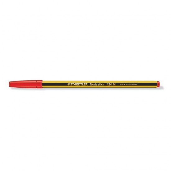 Penna a sfera Staedtler Noris Stick M 1 mm - tratto 0,35 mm rosso conf. da 20 - 434 02