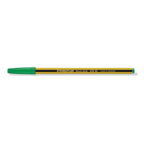 Penna a sfera Staedtler Noris Stick M 1 mm - tratto 0,35 mm verde conf. da 20 - 434 05