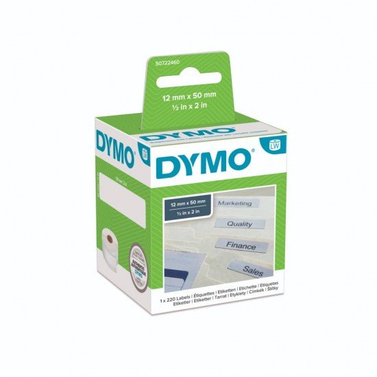 Rotolo da 220 etichette Dymo LabelWriter Cartelle sospese 50x12 mm bianco S0722460