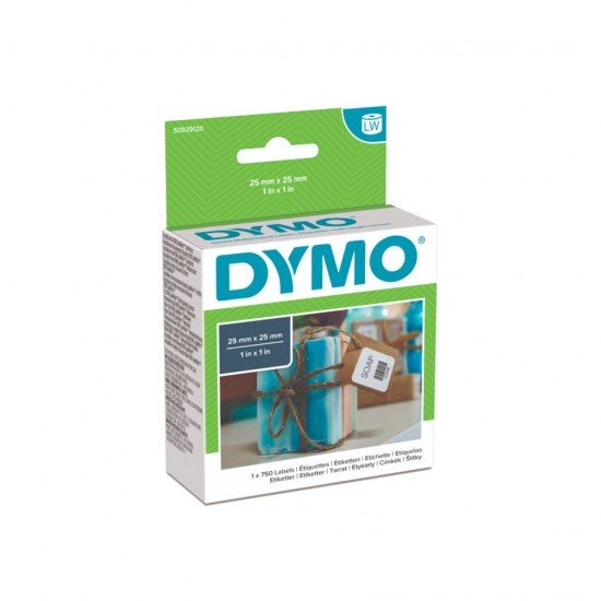 Rotolo da 750 etichette Dymo LabelWriter multiuso quadrate 25x25 mm bianco S0929120