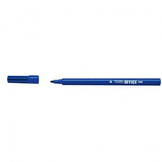 Marcatori punta in fibra TRATTO Office punta conica 0,7 mm blu Conf. 12 pezzi - 730501