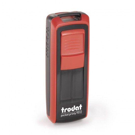 Timbri autoinchiostranti tascabili Trodat Pocket Printy 9512 47x18 mm nero/rosso - 149168