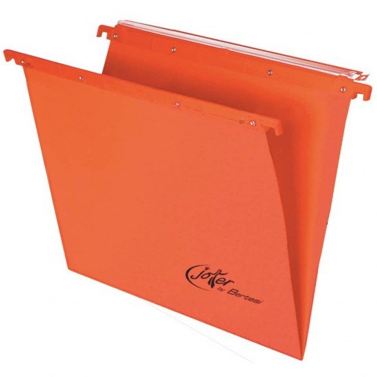 Cartelle sospese orizzontali per cassetti Linea Joker 39 cm fondo V - arancio conf. 25 pezzi 400/395 LINK - A2