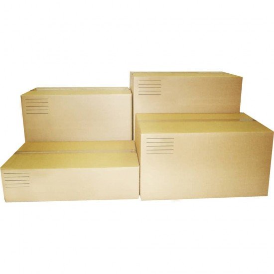 Scatole americane imballo di cartone a 2 onde 600x400x400 mm colore avana - conf. 10 pezzi - 12646701