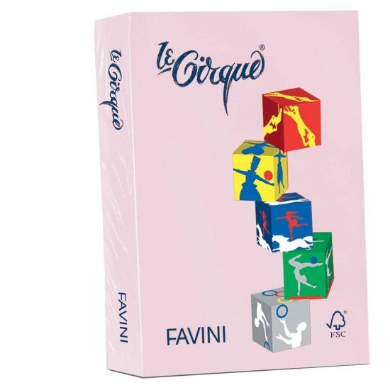Carta colorata Favini Le Cirque A3 80 g/m² colori tenuti  Rosa 108 - risma da 500 fogli - A71S353