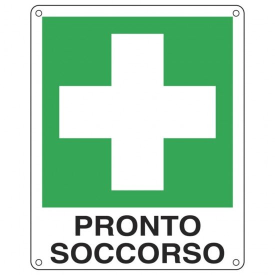 Cartello d'emergenza 12x14,5 cm Cartelli Segnalatori ''Pronto soccorso'' E20101K