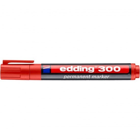 Marcatore permanente edding 300 punta conica 1,5-3 mm rosso E-300 002