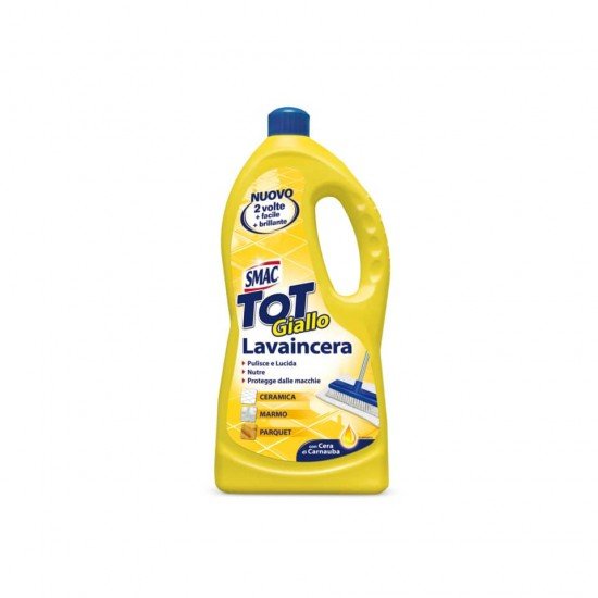Lavaincera detergente per pavimenti pregiati Smac Tot Giallo con cera di Carnauba 1000 ml - M74898