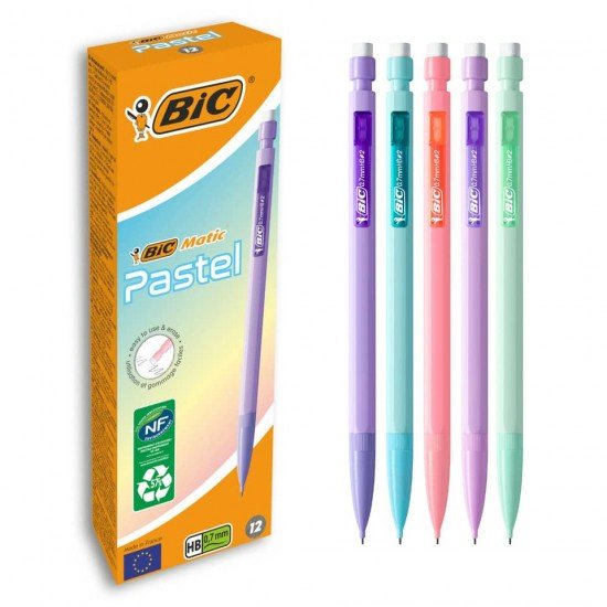 Portamine BIC Matic 0,7 mm HB assortiti pastel - conf. 12 pz 511060