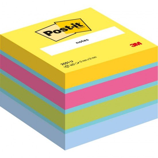 Foglietti riposizionabili colorati Post-it® Notes Minicubo Ultra 51x51 mm assortiti  400 ff - 2051-U