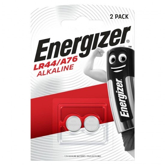 Batterie alcaline a bottone ENERGIZER LR44/A76 conf. da 2 - E301536600