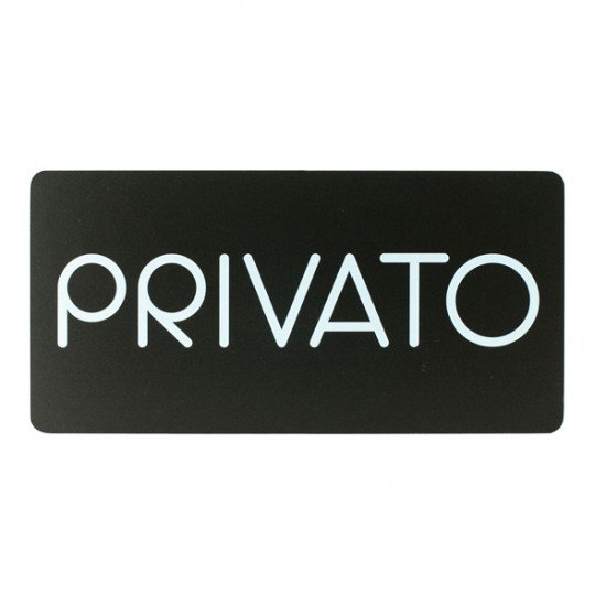 Pittogramma adesivo - Privato - 32,5 x 16 cm - PVC - nero/bianco - Stilcasa