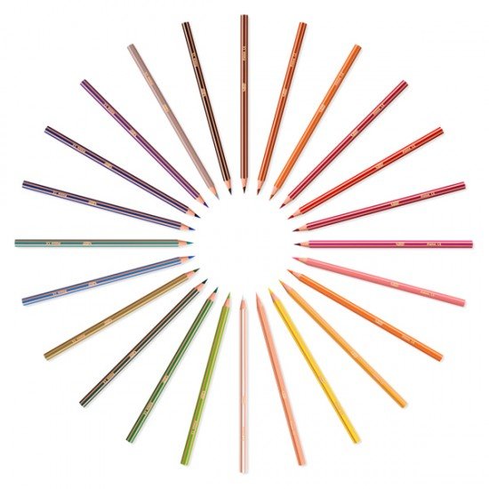 Matita colorata Evolution Stripes - colori assortiti - Bic - conf. 24 pezzi