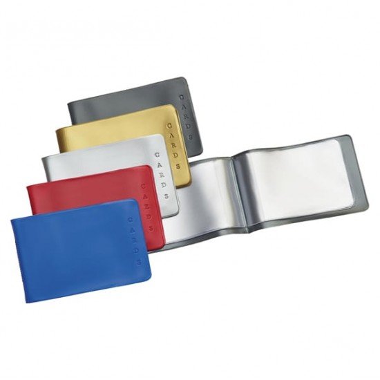 Porta Cards - 6 Tasche interne - PVC - 8,5x5,4 cm - colori assortiti - Favorit