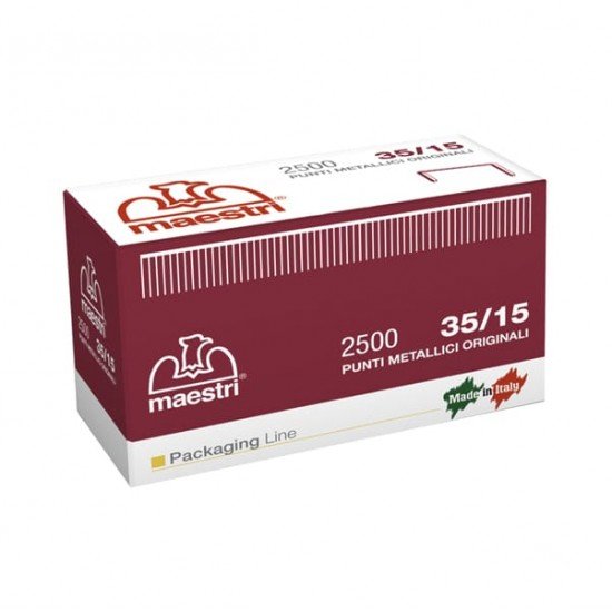 Punti 35/15 - per Romabox - H 15 mm - rame - Romeo Maestri - scatola 2500 pezzi