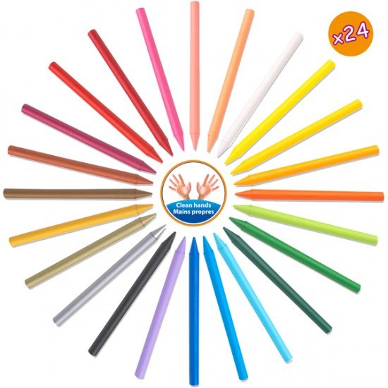 Pastelli colorati Plastidecor - plastica - colori assortiti - Bic - astuccio 24 colori