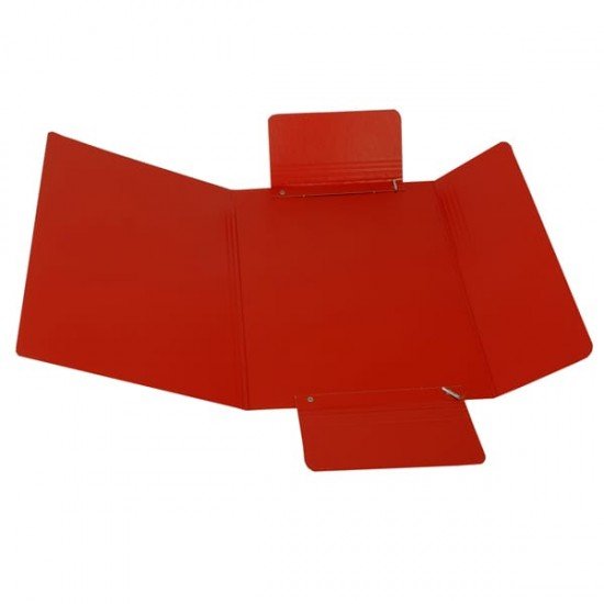 Cartellina con elastico - presspan - 3 lembi - 700 gr - 25x34 cm - rosso - Cartotecnica del Garda