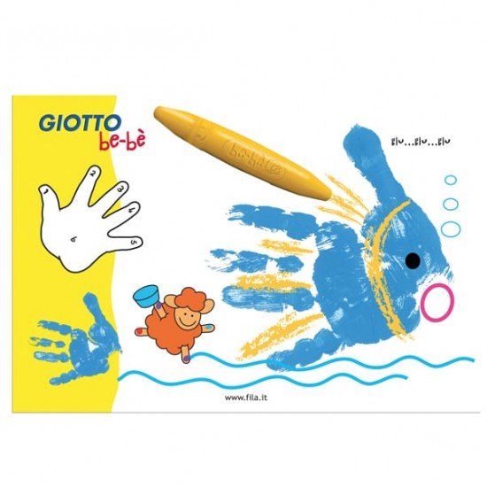 Supercolori a dita - 100 ml  - rosso, blu, giallo - Giotto bebe - conf. 3 pezzi