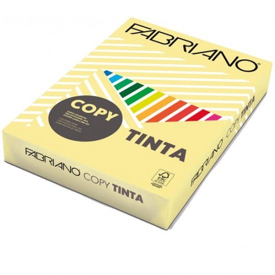 Carta Copy Tinta - A4 - 80 gr - colore tenue banana - Fabriano - conf. 500 fogli