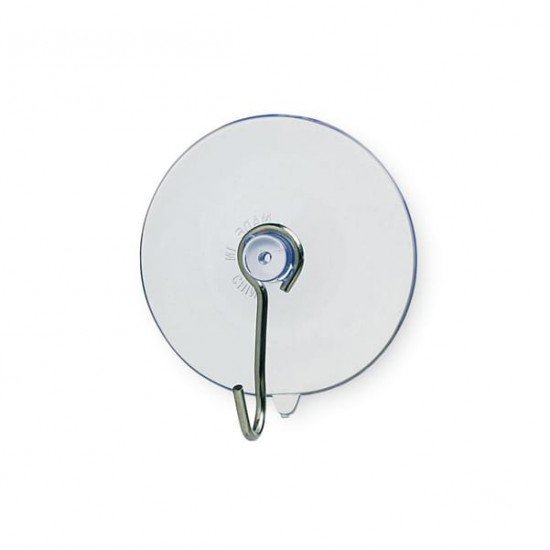 Ventose - con gancio in metallo - diametro 6 cm -  trasparente - Lebez - conf. 144 pezzi