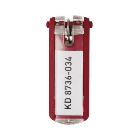 Portachiavi Key Clip - rosso - Durable - conf. 6 pezzi