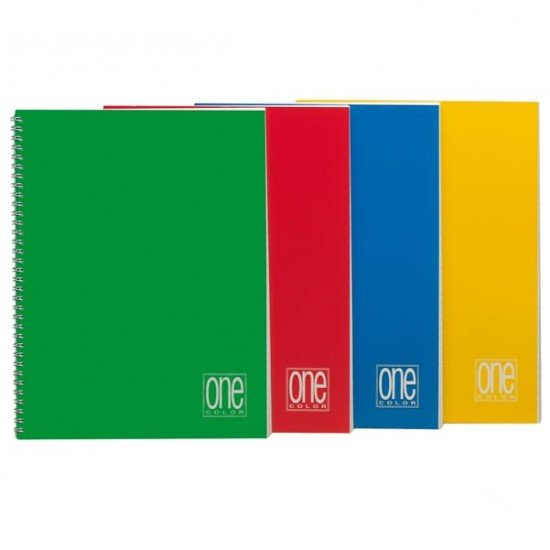 Quaderno One Color - A5 - s/fori - quadretto 4 mm - 60 fogli - 80 gr - spiralato - Blasetti