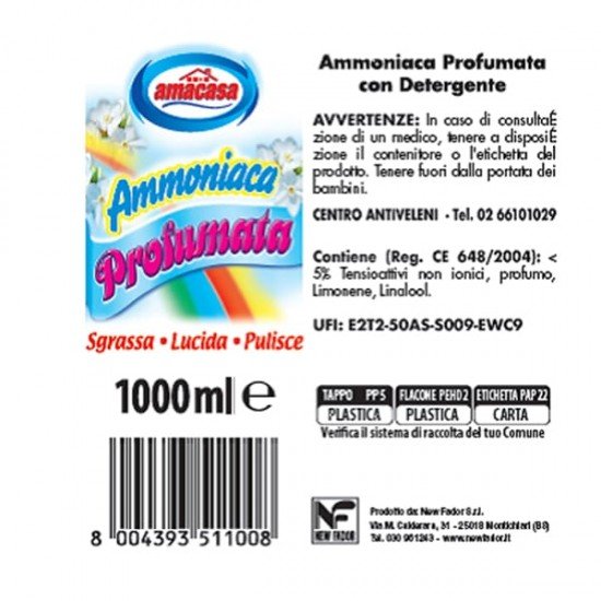 Ammoniaca profumata - 1 L - Amacasa