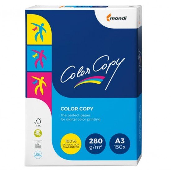 Carta Color Copy - 320 x 450 mm - 280 gr - bianco - Sra3 - Mondi - conf. 150 fogli