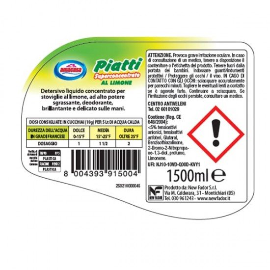 Detersivo per piatti - limone - 1500 ml - Amacasa