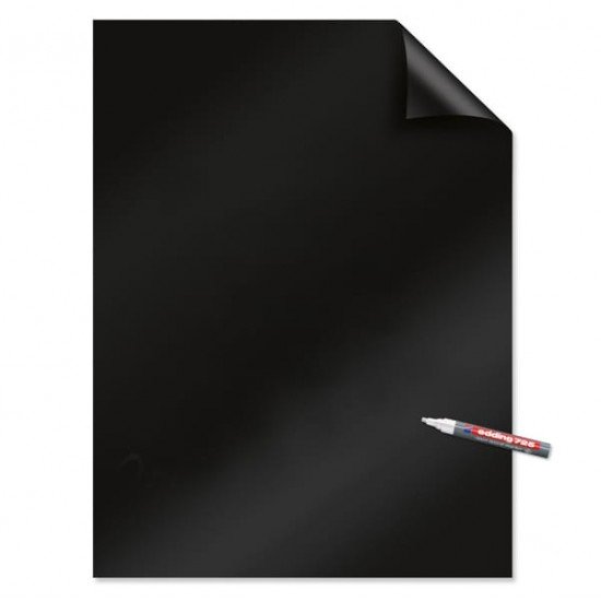 Fogli elettrostatici Magic Chart - 60 x 80 cm - nero - Legamaster - rotolo da 25 pezzi