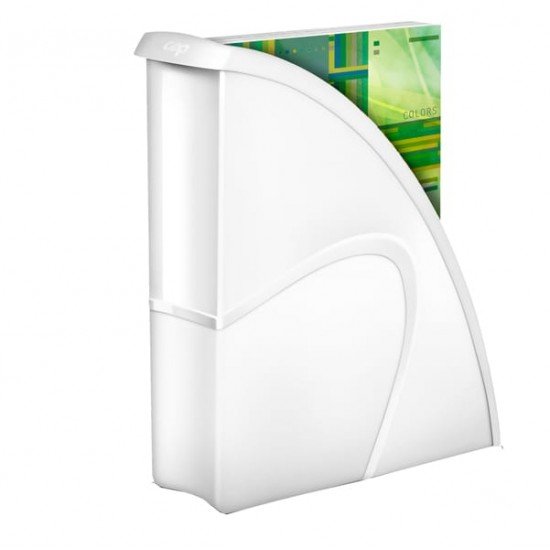 Portariviste CepPro Gloss - 26,5 x 31 cm - dorso 8 cm - bianco artico - Cep