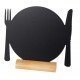 Lavagna da tavolo Silhouette - 24 x 25 cm - forma piatto - nero - Securit