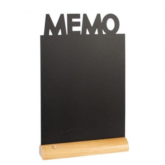 Lavagna da tavolo Silhouette - 34,5 x 21 cm - forma memo - nero - Securit