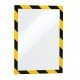 Cornice Duraframe Security - adesiva - pannello magnetico - A4  (21 x 29,7 cm) - giallo/nero - Durable