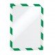 Cornice Duraframe Security - adesiva - pannello magnetico - A4  (21 x 29,7 cm) - verde/bianco - Durable