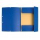 Cartellina con elastico - cartoncino lustrE' - 3 lembi - 400 gr - 24x32 cm - blu - Exacompta