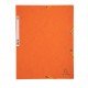 Cartellina con elastico - cartoncino lustrE' - 3 lembi - 400 gr - 24x32 cm - arancio - Exacompta
