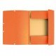 Cartellina con elastico - cartoncino lustrE' - 3 lembi - 400 gr - 24x32 cm - arancio - Exacompta