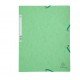 Cartellina con elastico - cartoncino lustrE' - 3 lembi - 400 gr - 24x32 cm - verde tiglio - Exacompta