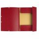Cartellina con elastico - cartoncino lustrE' - 3 lembi - 400 gr - 24x32 cm - rosso ciliegia - Exacompta