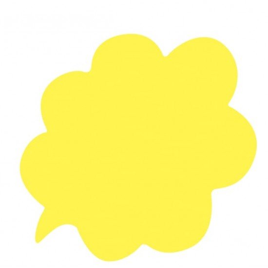 Segnaprezzi Nuvola - 8x8,5 cm - giallo - CWR - conf. 36 pezzi